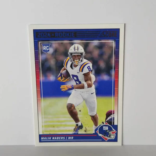 Panini Score Football 2024 | #306 Malik Nabers - New York Giants | Rookie Card
