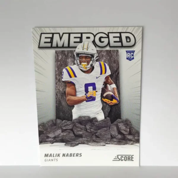 Panini Score Football 2024 | #EM-MNS Malik Nabers - New York Giants | Emerged Rookie Card
