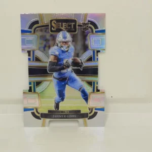 Panini Select Football 2023 | #34 Jahmyr Gibbs - Detroit Lions | Die-Cut Concourse Silver Rookie Card