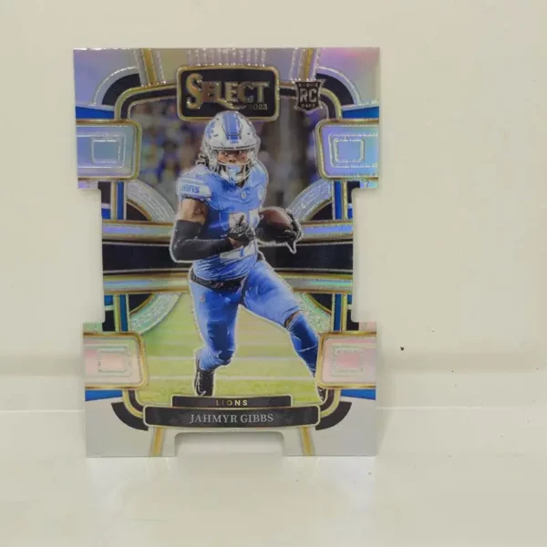 Panini Select Football 2023 | #34 Jahmyr Gibbs - Detroit Lions | Die-Cut Concourse Silver Rookie Card