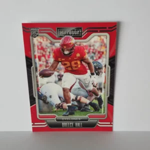 Panini Chronicles Draft Picks Football 2022 | #6 Breece Hall - Iowa State Cyclones | Playbook Rookie Card