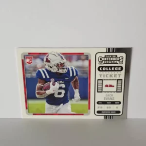 Panini Chronicles Draft Picks Football 2023 | #9 Zach Evans - Ole Miss Rebels | Contenders College Ticket Rookie Card