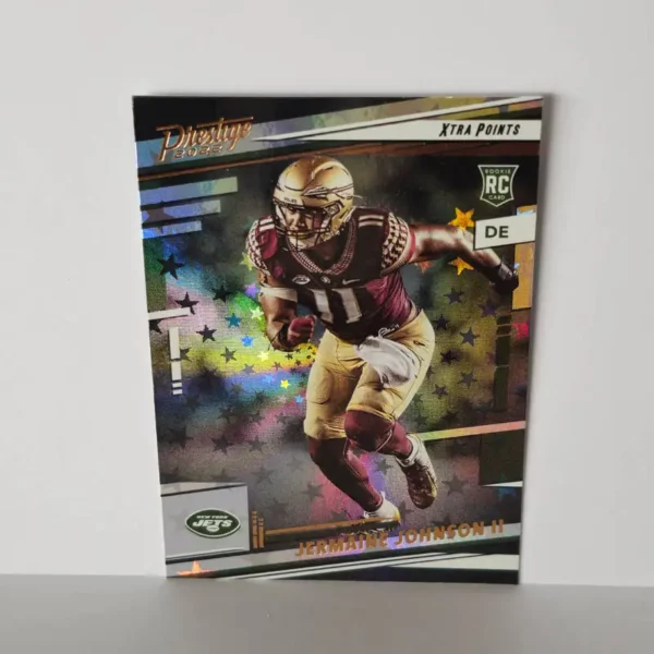 Panini Prestige Football 2022 | #351 Jermaine Johnson II - New York Jets | Xtra Points Astral Rookie Card