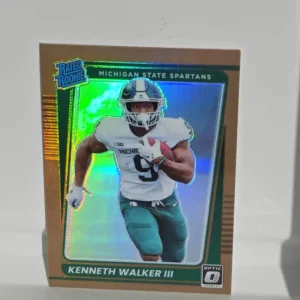 Panini Chronicles Draft Picks Football 2022 | #21 Kenneth Walker III - Michigan State Spartans | Bronze Rated Rookie Donruss Optic