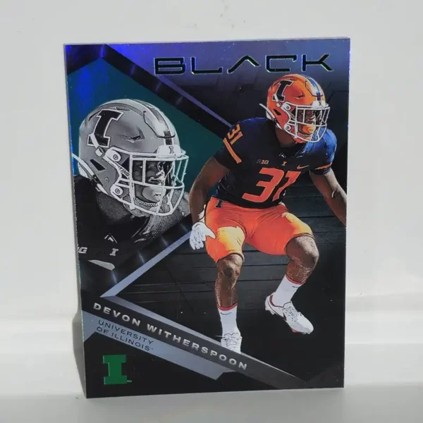 Panini Chronicles Draft Picks Football 2023 | #12 Devon Witherspoon - Illinois Fighting Illini | Green Black Rookie Card