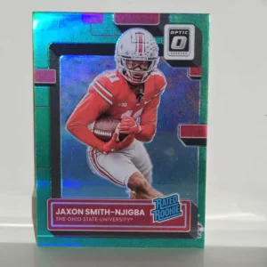 Panini Chronicles Draft Picks Football 2023 | #25 Jaxon Smith-Njigba - Ohio State Buckeyes | Green Donruss Optic Rated Rookie