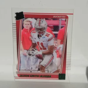 Panini Chronicles Draft Picks Football 2023 | #39 Jaxon Smith-Njigba - Ohio State Buckeyes | Emerald Clearly Donruss Rated Rookie