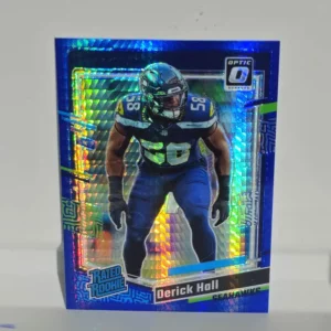 Panini Donruss Optic Football 2023 | #291 Derick Hall - Seattle Seahawks | Rated Rookie Blue Hyper