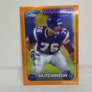 Topps Chrome Football 2024 | #116 Steve Hutchinson - Minnesota Vikings | Orange Refractor 04/25