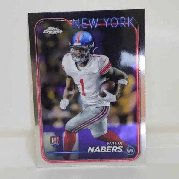 Topps Chrome Football 2024 | #205 Malik Nabers - New York Giants | Rookie Card