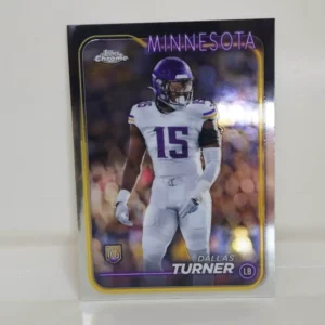 Topps Chrome Football 2024 | #221 Dallas Turner - Minnesota Vikings | Rookie Card