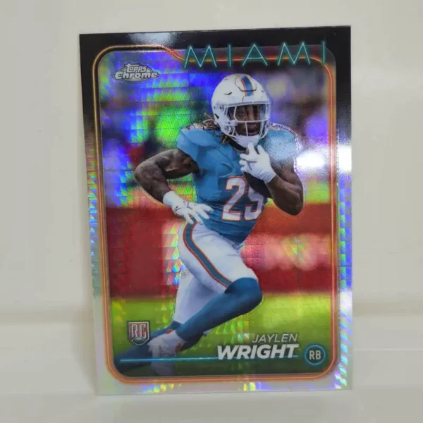 Topps Chrome Football 2024 | #239 Jaylen Wright - Miami Dolphins | Refractor Rookie Card