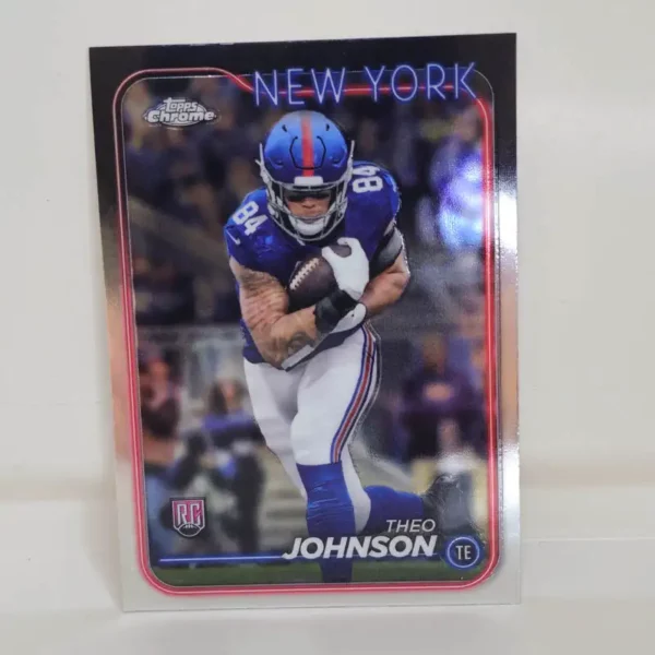 Topps Chrome Football 2024 | #257 Theo Johnson - New York Giants | Rookie Card