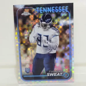 Topps Chrome Football 2024 | #266 T'Vondre Sweat - Tennessee Titans | X-Fractor