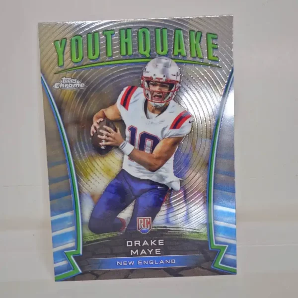 Topps Chrome Football 2024 | #Y-2 Drake Maye - New England Patriots | Youthquake Rookie Card