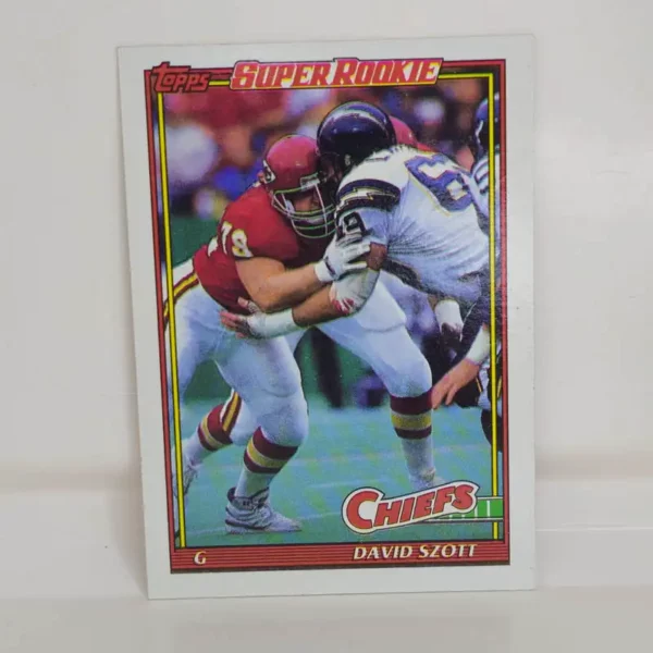 Topps Football 1991 | #146 David Szott- Kansas City Chiefs | Super Rookie