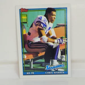 Topps Football 1991 | #285 Chris Warren - Seattle Seahawks