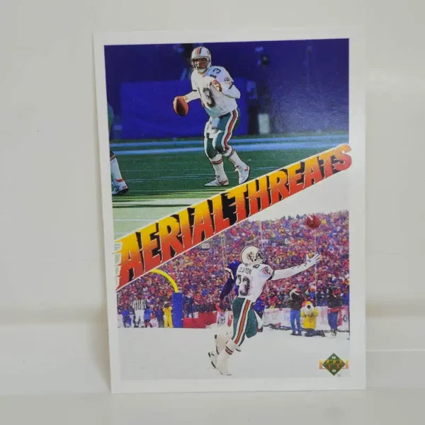 Upper Deck Football 1991 | #34 Dan Marino - Mark Clayton - Miami Dolphins | Aerial Threats