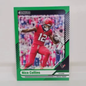 Panini Donruss Football 2024 | #109 Nico Collins - Houston Texans | Green Press Proof