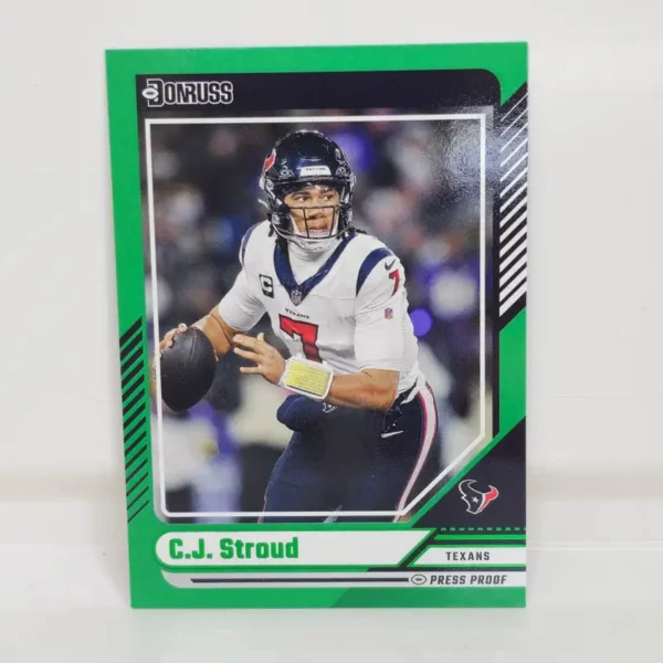 Panini Donruss Football 2024 | #210 C.J. Stroud - Houston Texans | Green Press Proof