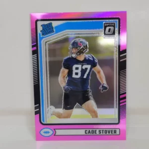 Panini Donruss Football 2024 | #304 Cade Stover - Houston Texans | Pink Rated Rookie Optic Preview