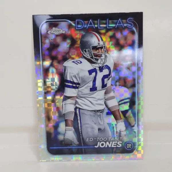 Topps Chrome Football 2024 | #49 Ed "Too Tall" Jones - Dallas Cowboys | X Fractor