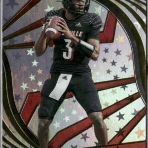 Panini Chronicles Draft Picks Football 2023 | #60 Malik Cunningham - Louisville Cardinals | Revolution Astro Rookie Card
