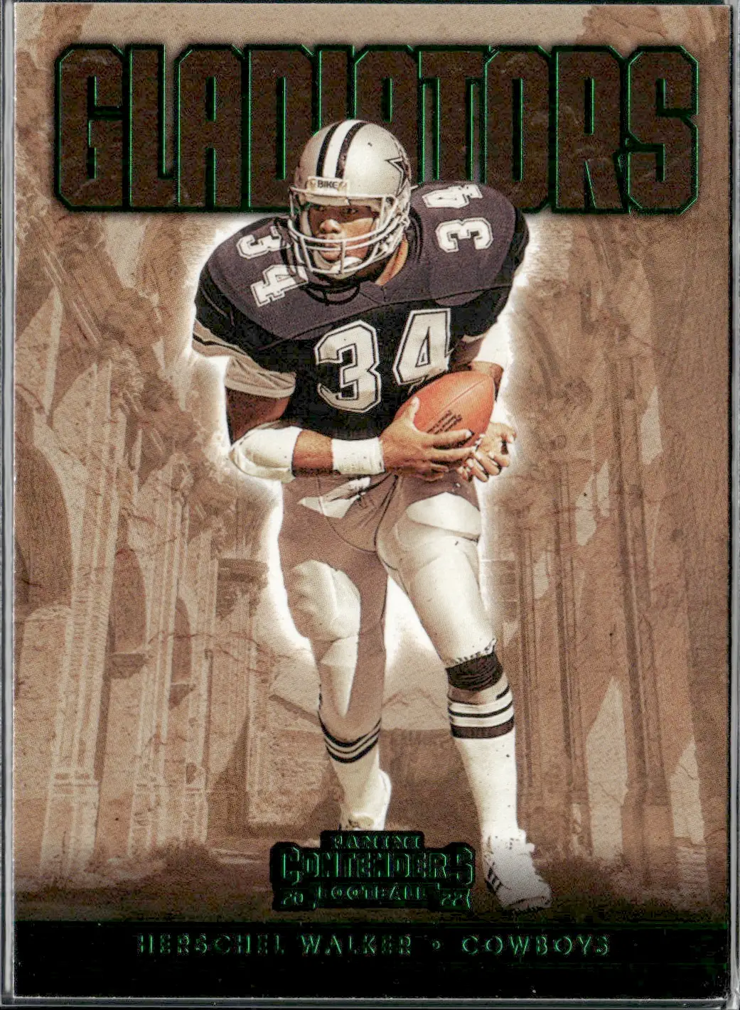 Panini Contenders Football 2022 | #GLD-HWA Herschel Walker - Dallas Cowboys | Gladiators Emerald