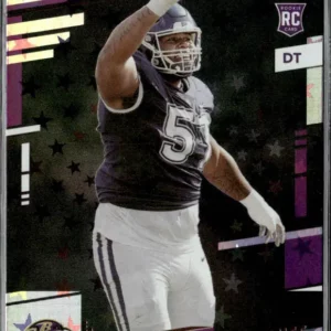 Panini Prestige Football 2022 | #358 Travis Jones - Baltimore Ravens | Xtra Points Astral Rookie Card