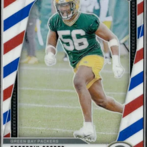 Panini Prizm Football 2024 | #331 Edgerrin Cooper - Green Bay Packers | Red White and Blue Prizm Rookie Card