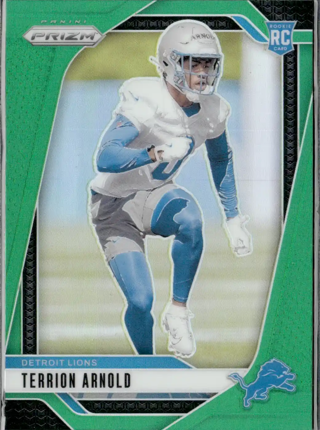 Panini Prizm Football 2024 | #389 Terrion Arnold - Detroit Lions | Green Prizm Rookie Card