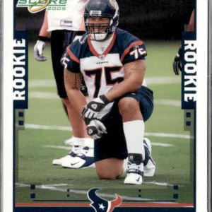 Panini Score Football 2005 | #345 Travis Johnson - Houston Texans | Rookie Card