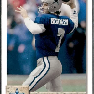 Upper Deck Football 1992 | #341 Steve Beuerlein - Dallas Cowboys