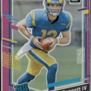 Panini Donruss Football 2023 | #358 Stetson Bennett IV - Los Angeles Rams | Rated Rookie Optic Preview Pink