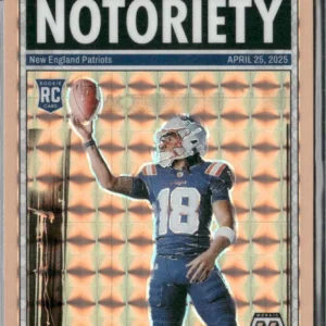 Panini Mosaic Football 2025 | #23 Kyle Williams - New England Patriots | Notoriety Mosaic Orange Fluorescent Rookie Card