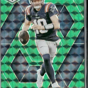 Panini Mosaic Football 2025 | #28 Drake Maye - New England Patriots | Green Mosaic Prizm