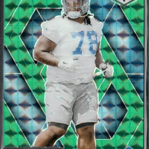 Panini Mosaic Football 2025 | #397 Tyleik Williams - Detroit Lions | Green Prizm Rookie Card