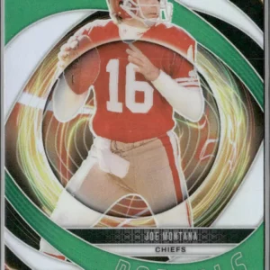 Panini Prizm Football 2024 | #1 Joe Montana - Kansas City Chiefs | Portals Green Prizm