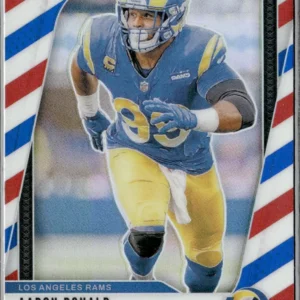 Panini Prizm Football 2024 | #172 Aaron Donald - Los Angeles Rams | Red White and Blue Prizm