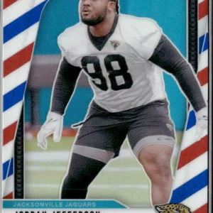 Panini Prizm Football 2024 | #358 Jordan Jefferson - Jacksonville Jaguars | Red White and Blue Prizm Rookie Card