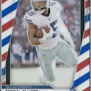 Panini Prizm Football 2024 | #74 Ezekiel Elliott - Dallas Cowboys | Red White and Blue Prizm