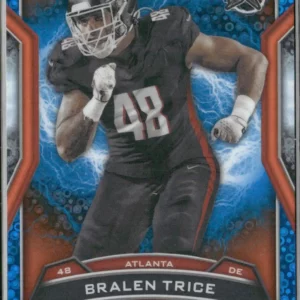 Topps Resurgence Football 2024 | #104 Bralen Trice - Atlanta Falcons | Blue and Orange Spark Rookie Card