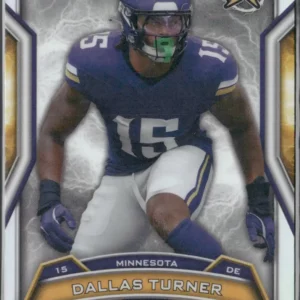 Topps Resurgence Football 2024 | #162 Dallas Turner - Minnesota Vikings | Refractor Rookie Card