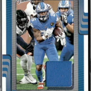 Panini Donruss Football 2025 | #DTH-JGS Jahmyr Gibbs - Detroit Lions | Patch Donruss Threads