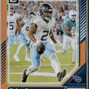 Panini Donruss Optic Football 2024 | #191 Tyjae Spears - Tennessee Titans | Orange 16/249