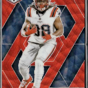 Panini Mosaic Football 2025 | #196 Rhamondre Stevenson - New England Patriots | Mosaic Red Wave 15/27