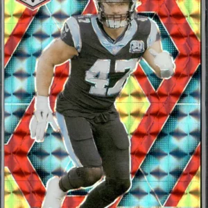 Panini Mosaic Football 2025 | #248 Josey Jewell - Carolina Panthers | Mosaic Choice Red & Yellow 01/89