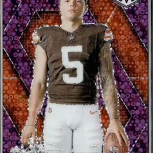 Panini Mosaic Football 2025 | #277 Dillon Gabriel - Cleveland Browns | Variations Mosaic No Huddle Purple 20/50 Rookie Card