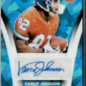 Panini Prizm Football 2024 | #FBA-JVN Vance Johnson - Denver Broncos | Flashback Autograph Blue Ice Prizm 43/99