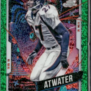 Topps Cosmic Chrome Football 2024 | #30 Steve Atwater - Denver Broncos | Green Space Dust Refractor 69/75